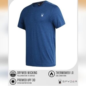 Spyder Mensperformance Twchnical Tee Shirt Large Like New